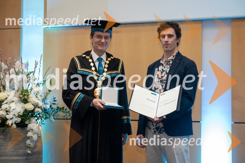 prof. dr. Zdravko Kačič, rektor Univerze v Mariboru;  Simon VrhovecRektorjev dan Univerze v Mariboru, 2023