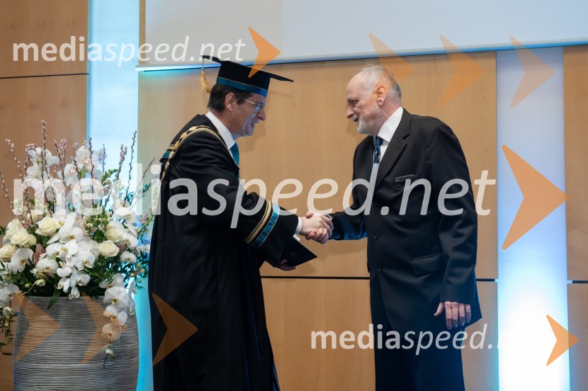 prof. dr. Zdravko Kačič, rektor Univerze v Mariboru; prof. dr. Boštjan Brešar, Fakulteta za naravoslovje in matematiko, Univerza v MariboruRektorjev dan Univerze v Mariboru, 2023