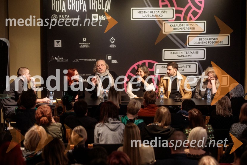  Sašo Puljarević, literarni kritik;  Nika Ivančić, igralka;  Rade Šerbedžija, igralec, glasbenik;  Lenka Udovički, režiserka, soproga Radeta Šerbedžije;  Milan Marić, igralec;  Katarina Bistrović Darvaš, igralkaKdo se boji Virginie Woolf?, gledališki festival Ruta Grupa Triglav 2023