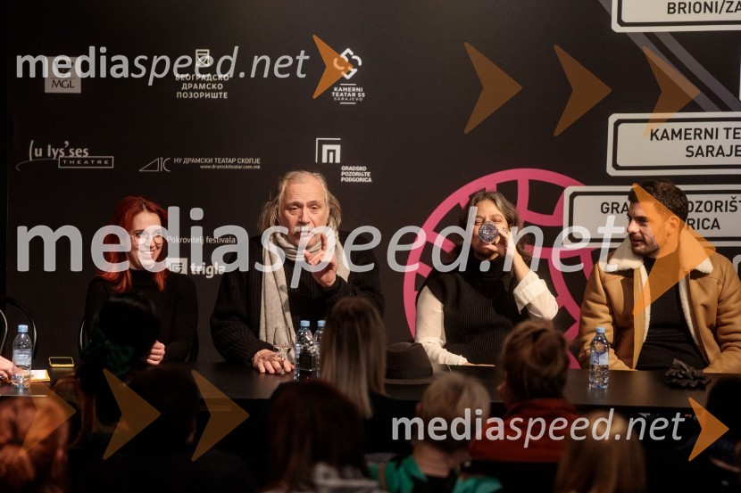  Nika Ivančić, igralka;  Rade Šerbedžija, igralec, glasbenik;  Lenka Udovički, režiserka, soproga Radeta Šerbedžije;  Milan Marić, igralecKdo se boji Virginie Woolf?, gledališki festival Ruta Grupa Triglav 2023