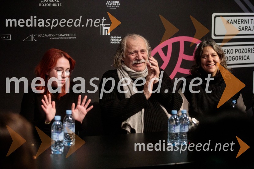  Nika Ivančić, igralka;  Rade Šerbedžija, igralec, glasbenik;  Lenka Udovički, režiserka, soproga Radeta ŠerbedžijeKdo se boji Virginie Woolf?, gledališki festival Ruta Grupa Triglav 2023