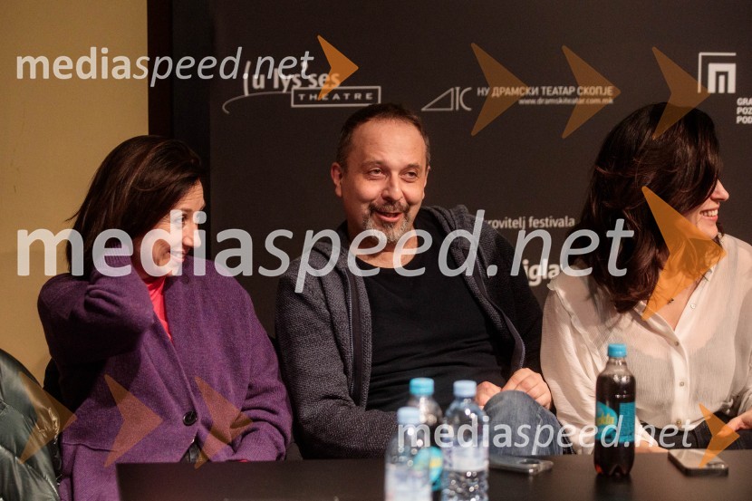  Paulina Manov, igralka;  Andrej Šepetkovski, igralec;  Ana Tomović, filmska režiserkaZaljubljeni Shakespeare, predstava v sklopu gledališkega festivala Ruta Grupa Triglav 2023