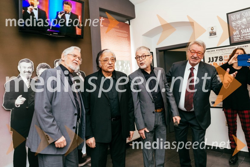  Dare Hering, glasbenik;  Oto Pestner, pevec;  Tomaž Kozlevčar, vokalist;  Marjan Petan, glasbenikOto Pestner in New Swing Quartet 55 let, napoved velike turneje