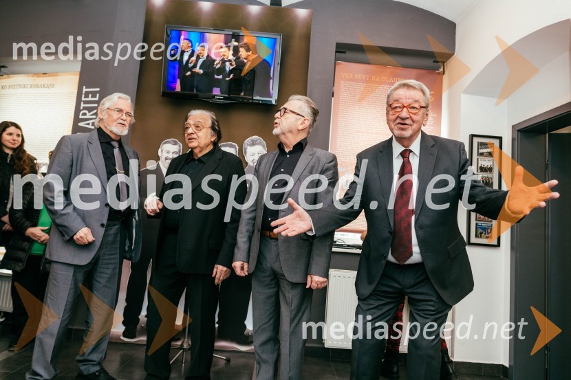  Dare Hering, glasbenik;  Oto Pestner, pevec;  Tomaž Kozlevčar, vokalist;  Marjan Petan, glasbenikOto Pestner in New Swing Quartet 55 let, napoved velike turneje