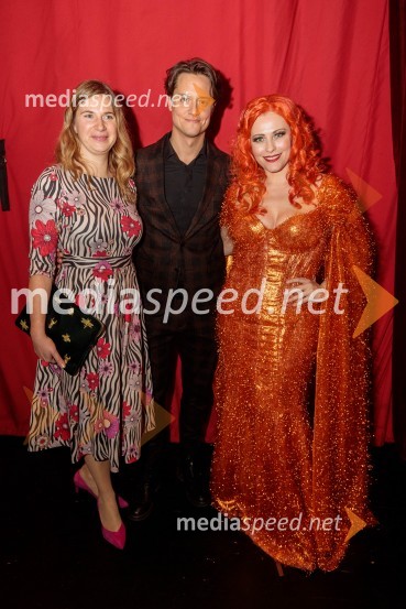  Barbara Čepirlo Čičigoj, odnosi z javnostjo Opera in Balet Ljubljana;  Domen Valič, igralec;  Nuška Drašček, pevkaItalijanka v Alžiru, premiera opere v SNG Opera in balet Ljubljana