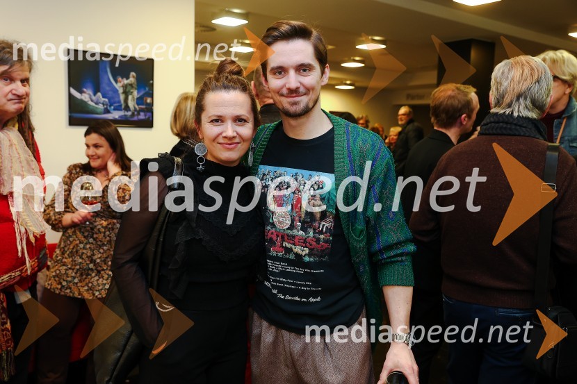  Yulia  Roschina, režiserka;  Klemen Janežič, igralec Lepa Vida, premiera predstave, Gledališče Koper