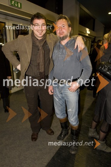 Miha Tozon, direktor fotografije in snemalec in dr. Artur Štern, igralec v filmu Gola resnicaPremiera filma Gola resnica