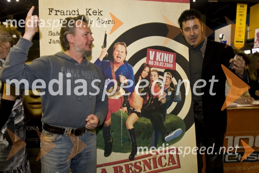 Dr. Artur Štern, igralec v filmu Gola resnica in Franci Kek, scenarist filma Gola resnicaPremiera filma Gola resnica