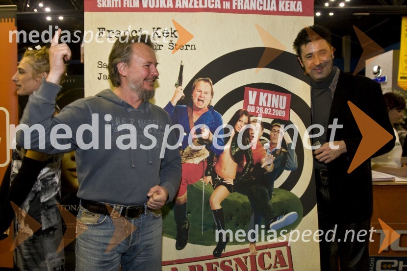 Dr. Artur Štern, igralec v filmu Gola resnica in Franci Kek, scenarist filma Gola resnicaPremiera filma Gola resnica