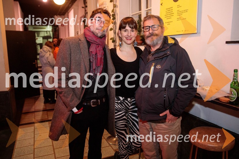  Matjaž Pograjc, režiser;  Anja Novak, igralka;  Željko Hrs, igralecLjubimki, premiera predstave v SMG Ljubljana