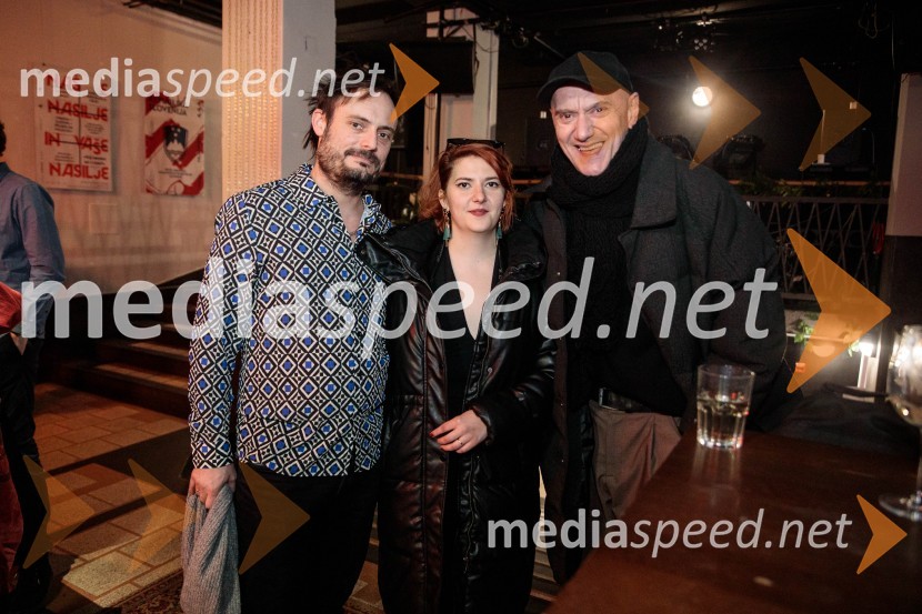  Milan Ramšak Marković, dramaturg;  Nina  Ramšak Marković, režiserka;  Goran Injac, umetniški vodja, Slovensko mladinsko gledališčeLjubimki, premiera predstave v SMG Ljubljana