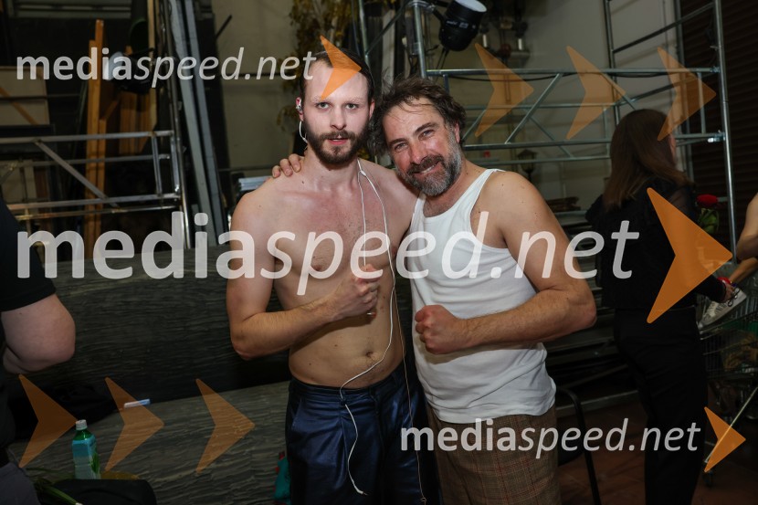  Blaž Dolenc, igralec;  Gorazd Žilavec, igralecFrank V., premiera drame v SNG Maribor