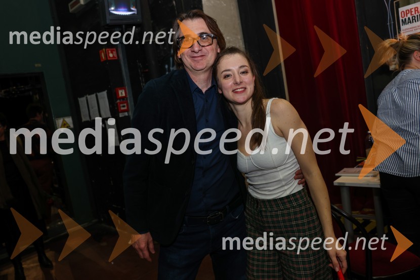  Aleksandar  Popovski, režiser, umetniški direktor Drame SNG Maribor;  Liza Marijina, igralkaFrank V., premiera drame v SNG Maribor