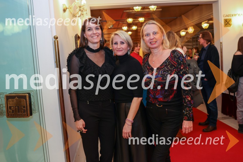  Špela Lešnik, producentka Drame SNG Maribor;  Anja  Žižek, marketing SNG Maribor;  Jasmina Leskovar, SNG MariborFrank V., premiera drame v SNG Maribor