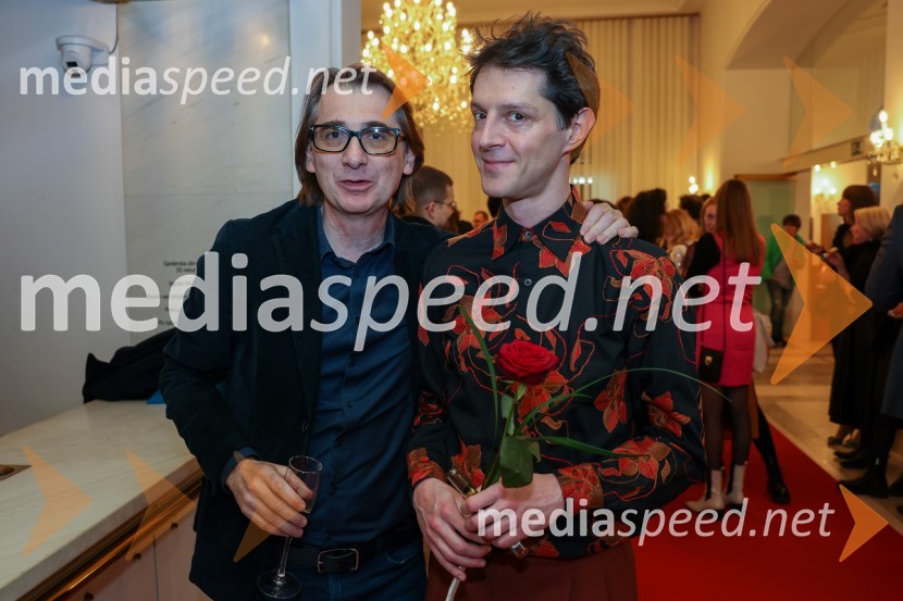  Aleksandar  Popovski, režiser, umetniški direktor Drame SNG Maribor;  Miloš Lolić, režiserFrank V., premiera drame v SNG Maribor