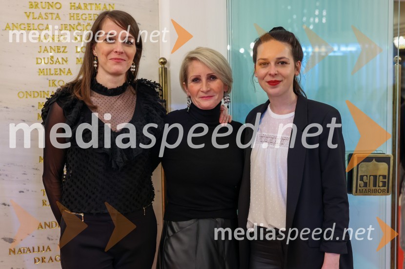  Špela Lešnik, producentka Drame SNG Maribor;  Anja  Žižek, marketing SNG Maribor;  Zala Koren, SNG Maribor Drama, urednica socialnih omrežijFrank V., premiera drame v SNG Maribor