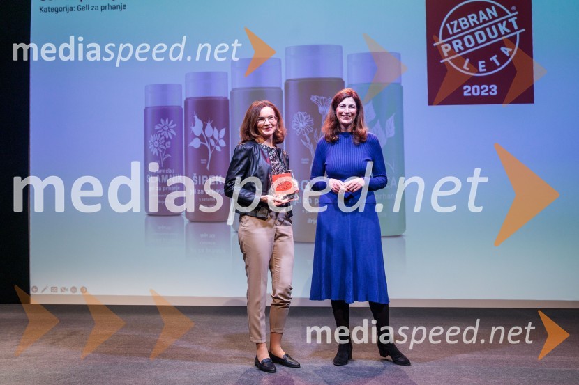  Polona Human, produktna vodja, Ilirija;  Irena Filipović, vodja marketinga široke potrošnje, IlirijaIzbran produkt leta 2023