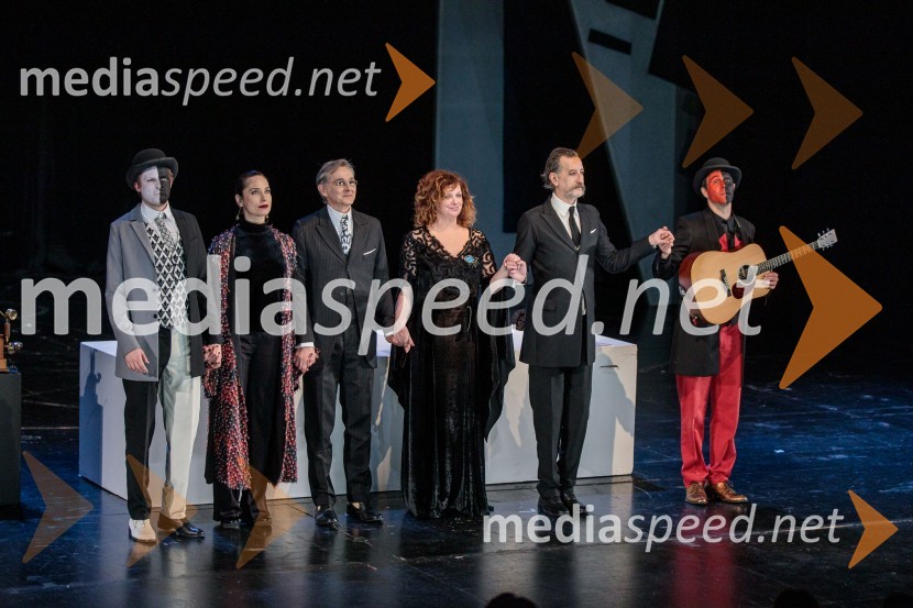  Marin Klišmanić, igralec;  Ksenija Marinković, igralka, v.d. ravnateljice ZKM Zagreb;   Livio Badurina, igralec;  Nina Violić, igralka;  Krešimir Mikić, igralec;  Ivan Colarić, igralecMiroslav Krleža: V agoniji, drama, Cankarjev dom