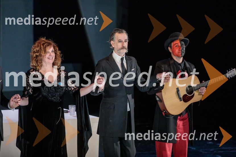  Nina Violić, igralka;  Krešimir Mikić, igralec;  Ivan Colarić, igralecMiroslav Krleža: V agoniji, drama, Cankarjev dom