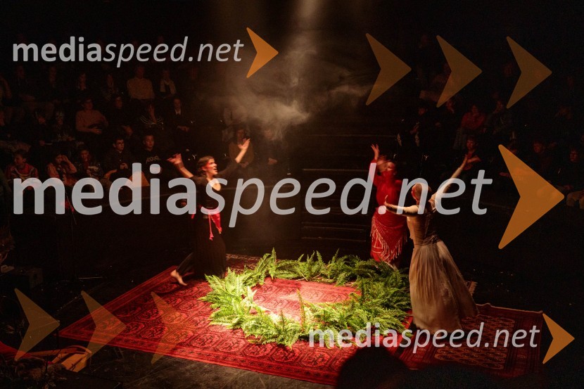  Urša Kavčič, igralka;  Zvezdana Novaković , pevka, harfistka, igralka, performerka;  Nataša Keser, igralkaGorjanci, premiera, Cankarjev dom