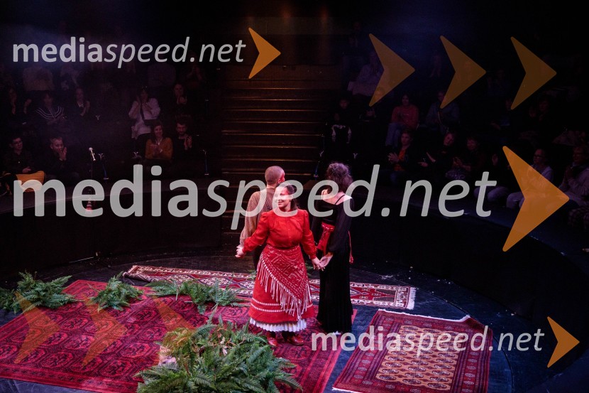  Nataša Keser, igralka;  Zvezdana Novaković , pevka, harfistka, igralka, performerka;  Urša Kavčič, igralkaGorjanci, premiera, Cankarjev dom