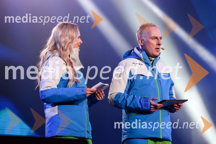  Bernarda Žarn, voditeljica;  Igor Evgen Bergant, novinar in TV voditelj43. FIS svetovno prvenstvo v nordijskem smučanju, slovesnost ob odprtju