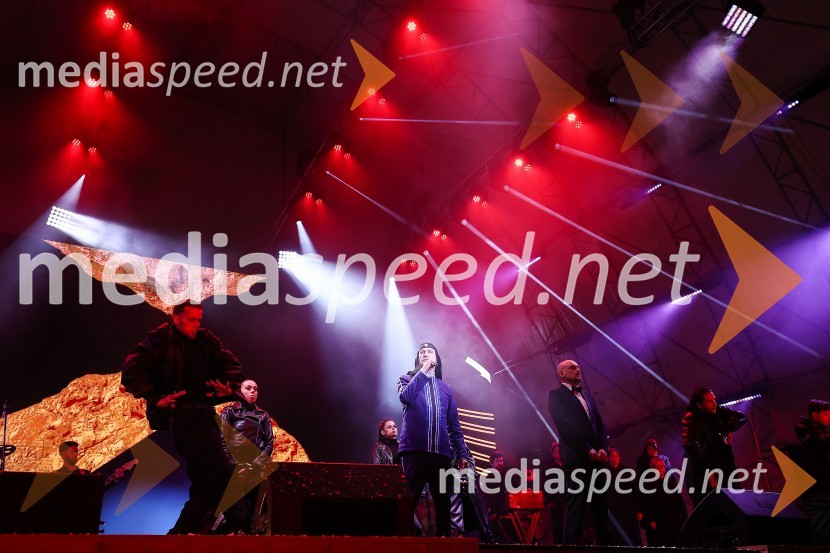  Milan Fras, vokal, skupina Laibach43. FIS svetovno prvenstvo v nordijskem smučanju, slovesnost ob odprtju