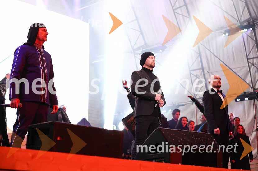  Milan Fras, vokal, skupina Laibach;  Tomi Meglič, glasbenik, pevec skupine Siddharta;  Boris Benko, Duo Silence43. FIS svetovno prvenstvo v nordijskem smučanju, slovesnost ob odprtju