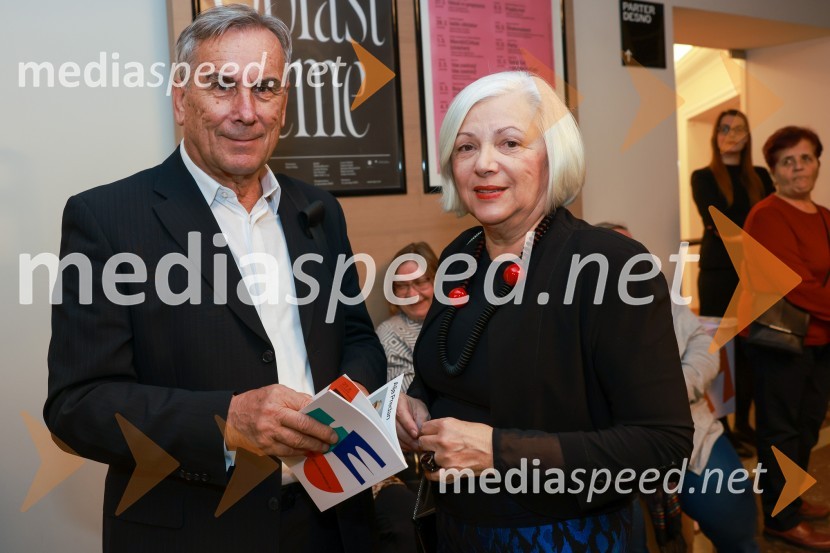  Veselko Ojo;  Andreja  Rihter, direktorica, Forum slovanskih kultur in nekdanja ministrica za kulturo31. Dnevi Komedije v Celju, otvoritev festivala s predstavo Nikoli ni prepozno