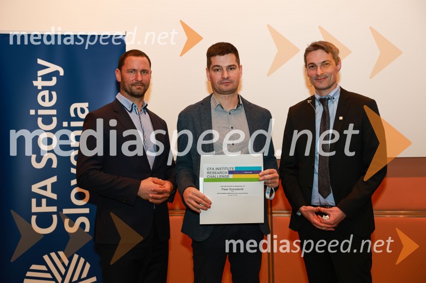 dr. Primož Dolenc, Banka Slovenije;  Peter Domadenik, CFA, upravljavec skladov na Alta skladi;  Bojan Ivanc, CFA, CAIA, član upravnega odbora društva CFA Slovenija in glavni ekonomist Analitike GZS, lokalni koordinator CFA Research Challenge 2022CFA Research Challenge Local finals 2022/2023