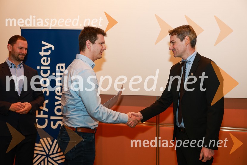 dr. Primož Dolenc, Banka Slovenije;  Matija Filiplič, CFA, Cenilna družba in član upravnega odbora društva CFA Slovenija;  Bojan Ivanc, CFA, CAIA, član upravnega odbora društva CFA Slovenija in glavni ekonomist Analitike GZS, lokalni koordinator CFA Research Challenge 2022CFA Research Challenge Local finals 2022/2023