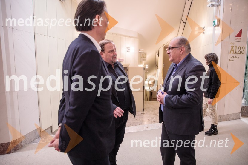  Tomislav  Čizmić, predsednik uprave, Mercator d.d.;  Darko  Brlek, direktor in umetniški vodja, Festival Ljubljana;  Epifanio Comis, pianistSlovenski mladinski orkester, 6. zimski festival 2023