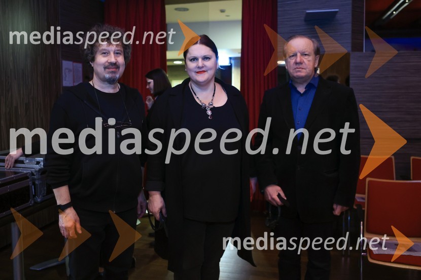  Damjan Gorenc, organizator projektov, Cankarjev dom;  Uršula Cetinski, generalna direktorica, Cankarjev dom; dr. Tomislav Vignjević, višji znanstveni sodelavec, ZRS KoperLiterature sveta Fabula 2023, otvoritev festivala