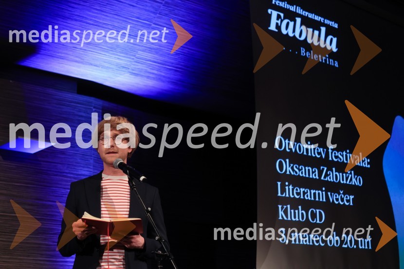  Aljaž Koprivnikar, umetniški vodja festivala FabulaLiterature sveta Fabula 2023, otvoritev festivala