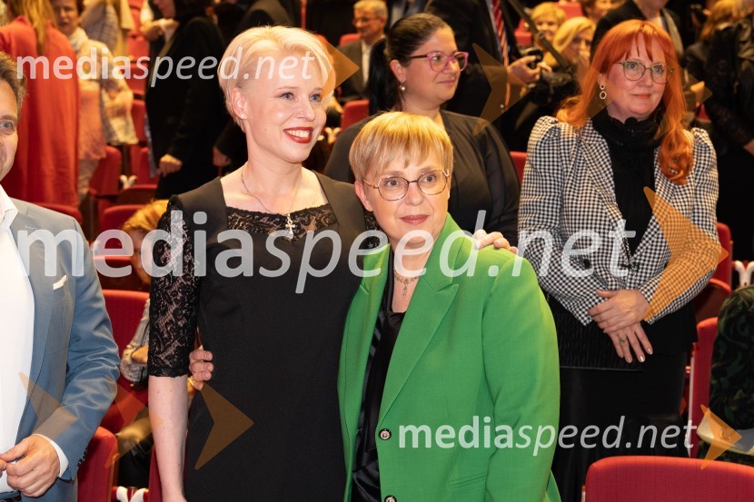 mag. Urška Klakočar Zupančič, predsednica Državnega zbora RS, podpredsednica, Gibanje Svoboda; dr. Nataša Pirc Musar, predsednica Republike SlovenijeSlovenka leta 2023 je igralka Milena Zupančič