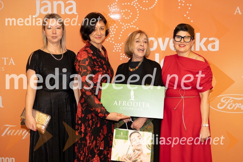  Mišela  Firšt Vučenović, Kozmetika Afrodita;  Zvonka Novak Habot, direktorica prodaje Kozmetike Afrodite;  Milena  Zupančič, igralka;  Judita Železnik, tržno komuniciranje, Kozmetike AfroditaSlovenka leta 2023 je igralka Milena Zupančič