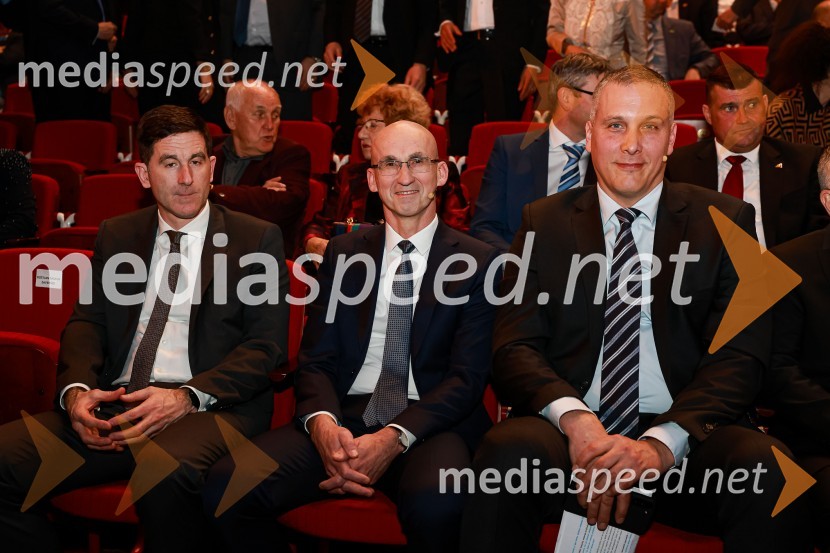  Tadej Čoroli, član Uprave, Zavarovalnica Triglav, d. d.; dr. Andrej Lešnjak, direktor, Q Techa d.o.o.;  Igor Zorko, ZZI d.o.o.55. podelitev Nagrad GZS za izjemne gospodarske in podjetniške dosežke