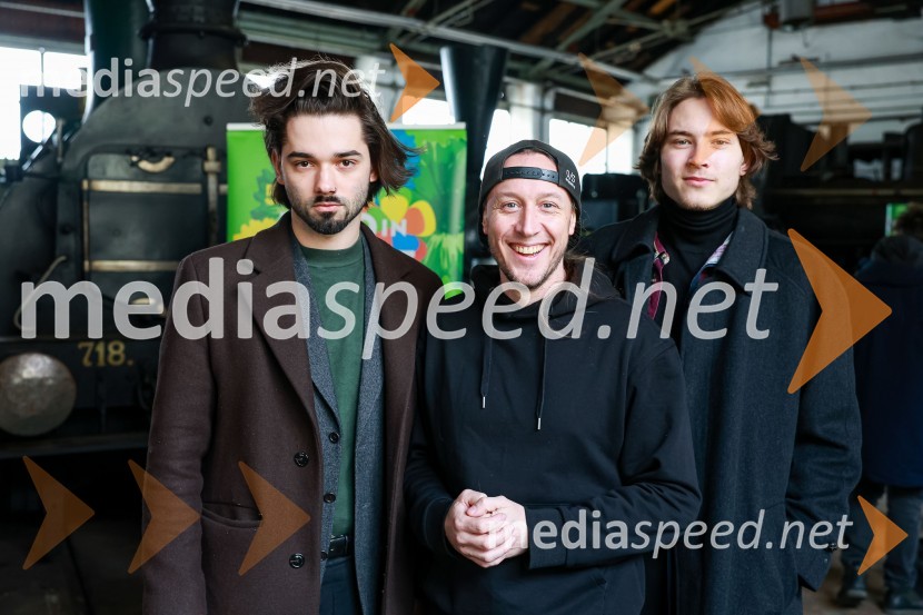  Jan  Peteh, Joker Out;  Marko Soršak-Soki, bobnar, skupina Elvis Jackson;  Kris  Guštin, Joker Out58. festival Pivo in Cvetje, novinarska konferenca