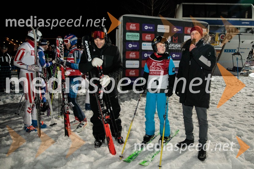  Jure Košir, nekdanji smučar;  Maks Grubelnik, sin Draga Grubelnika;  Peter Poles, televizijski voditeljGrubin memorial 2023