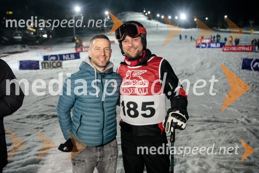  Rene  Mlekuž, nekdanji smučar, organizator Grubinega memoriala;  Tomi Meglič, glasbenik, pevec skupine SiddhartaGrubin memorial 2023