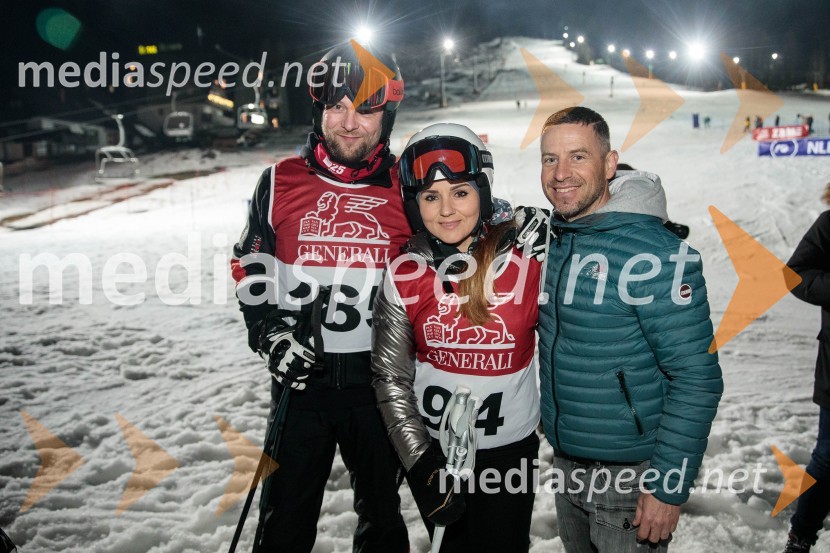  Tomi Meglič, glasbenik, pevec skupine Siddharta;  Katja Verderber - Katarina Mala, pevka in igralka;  Rene  Mlekuž, nekdanji smučar, organizator Grubinega memorialaGrubin memorial 2023