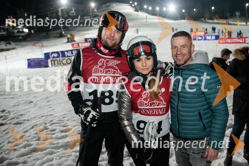  Tomi Meglič, glasbenik, pevec skupine Siddharta;  Katja Verderber - Katarina Mala, pevka in igralka;  Rene  Mlekuž, nekdanji smučar, organizator Grubinega memorialaGrubin memorial 2023