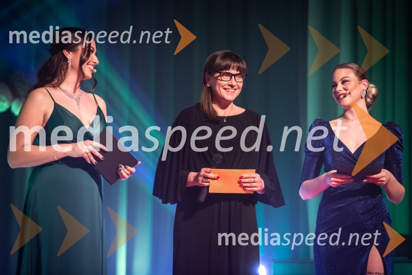  Maja Čolić, Miss Slovenije 2020/21;  Mojca Šimnic Šolinc, direktorica Tosama;  Lara  Kalanj, Miss Slovenije 2018Miss Slovenije 2023, polfinalni izbor