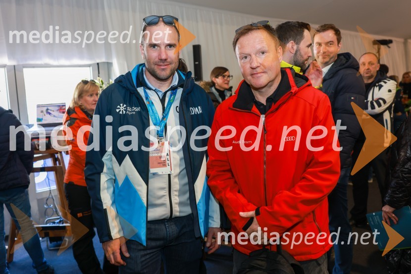  Uroš Zupan, direktor, Smučarska zveza Slovenije ;  Samo Pagon, vodja marketinga znamke Audi pri podjetju Porsche Slovenija d.o.o.62. Pokal Vitranc, sobota