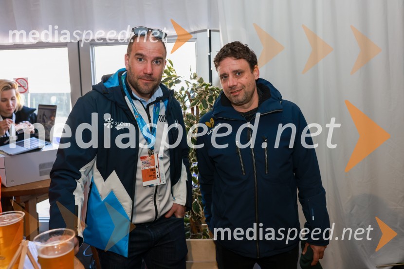  Uroš Zupan, direktor, Smučarska zveza Slovenije ;  Gregor Lednik, predsednik ASK Branik, generalni sekretar, 59. Zlata lisica62. Pokal Vitranc, sobota