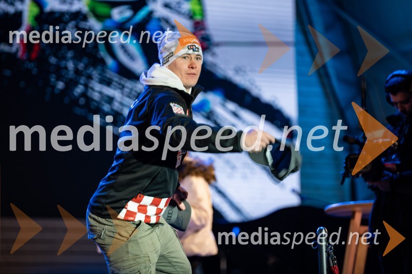  Filip Zubčić, smučar (Hrvaška)Podelitev pokalov sobotnega veleslaloma in javni žreb, 62. Pokal Vitranc
