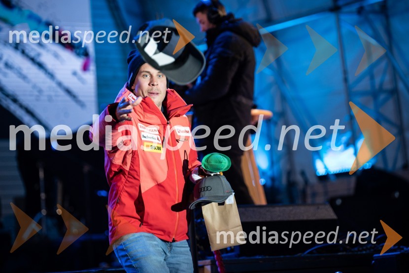  Gino Caviezel, smučar (Švica)Podelitev pokalov sobotnega veleslaloma in javni žreb, 62. Pokal Vitranc