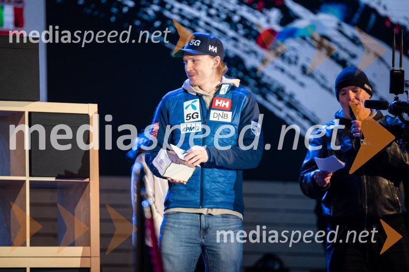  Henrik Kristoffersen, smučar (Norveška)Podelitev pokalov sobotnega veleslaloma in javni žreb, 62. Pokal Vitranc