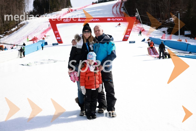  Mojca Zagernik Medven;  Maša Medven;  Srečko Medven, generalni sekretar pokala Vitranc62. Pokal Vitranc, nedelja