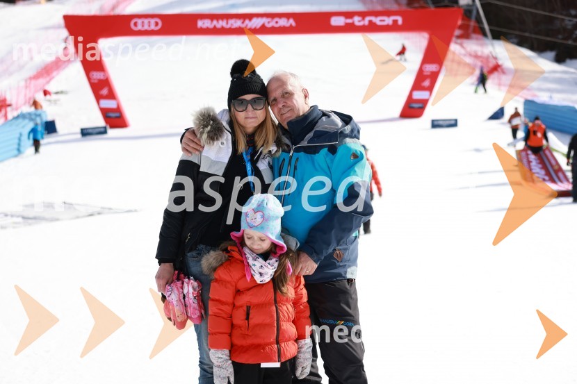  Mojca Zagernik Medven;  Maša Medven;  Srečko Medven, generalni sekretar pokala Vitranc62. Pokal Vitranc, nedelja